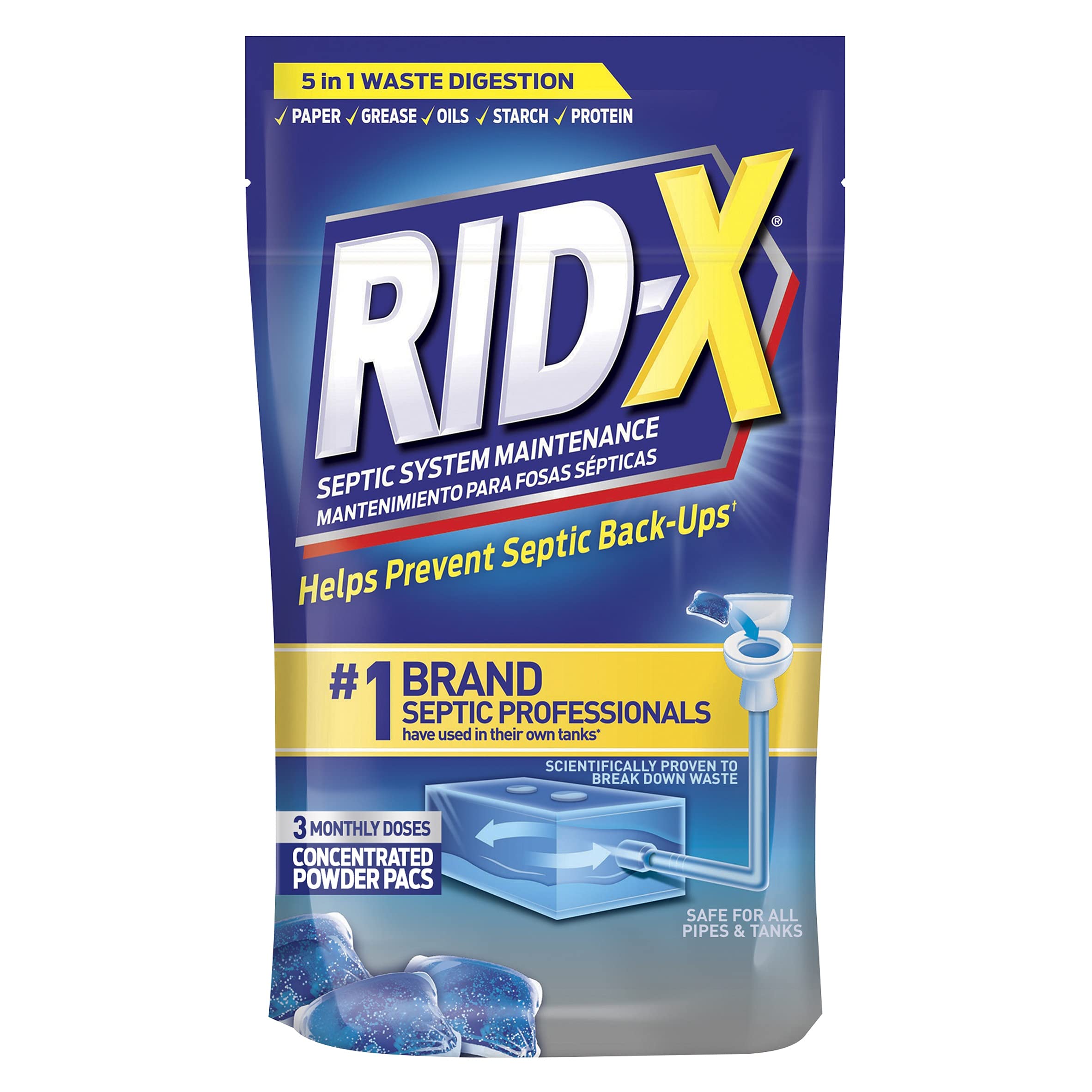 Rid-X Septic Tank System Treatment, Septic Tank Treatment, 3.2 Ounce