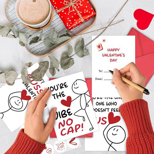 Gevinna 36 Pack Skibidi Valentine’s Day Cards for Kids, Funny Rizz Bussin Sigma Meme Cards, Cool Trendy Classroom Exchange Valentines for Boys and Girls, for School Parties, Kids Valentine Handouts