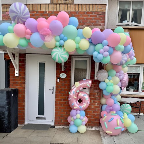 HILAVO Pastel Balloons - 12 Inch Macaron Rainbow Latex Balloons with Colorful Confetti | Perfect for Parties