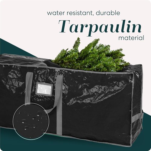 Christmas Tree Storage Bag - Durable Waterproof Zippered Bag for 9 Foot Artificial Trees | Black, Pack of 2