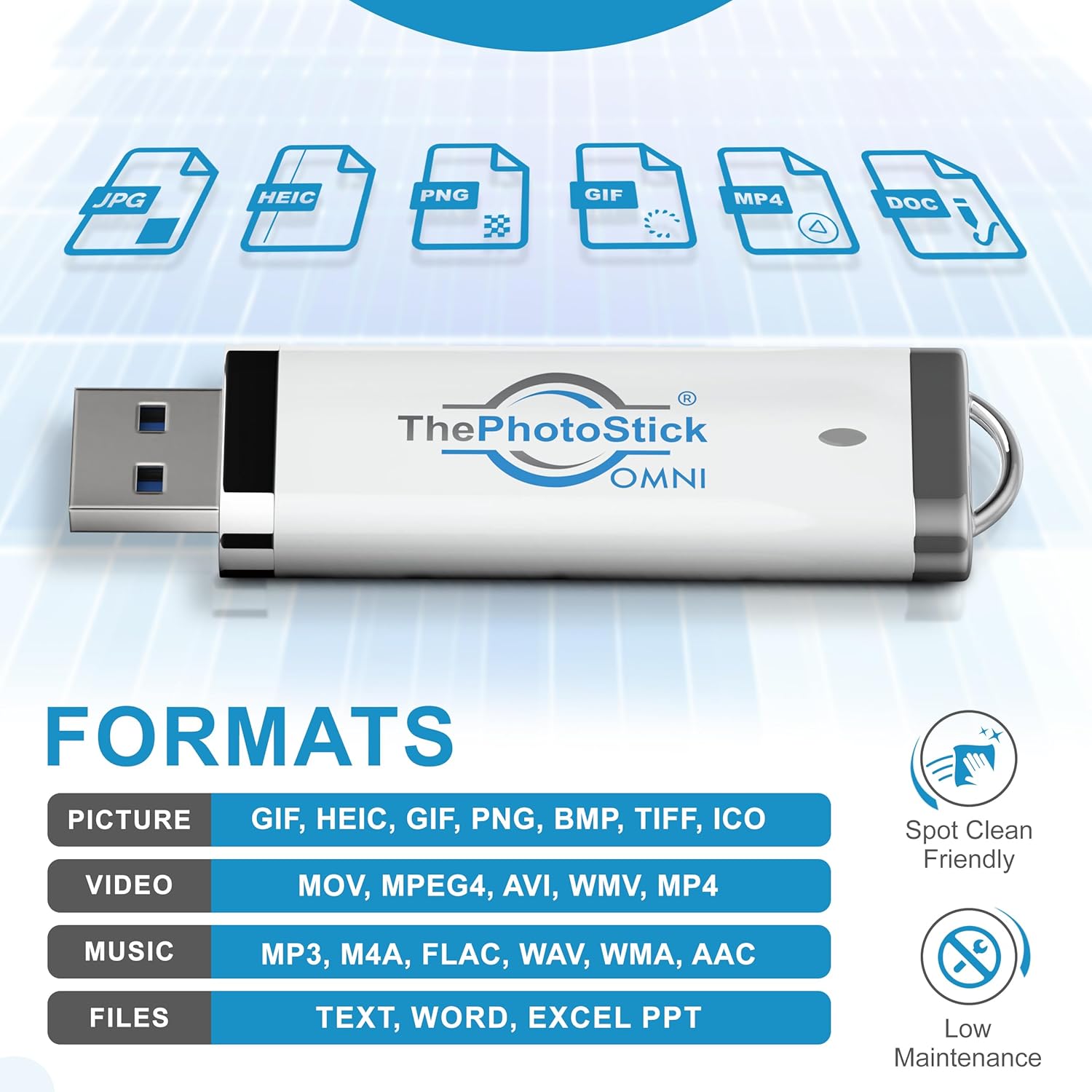 ThePhotoStick® Omni 32GB USB Flash Drive - Automatic Photo & Video Backup for iPhone, Android, Mac & PC