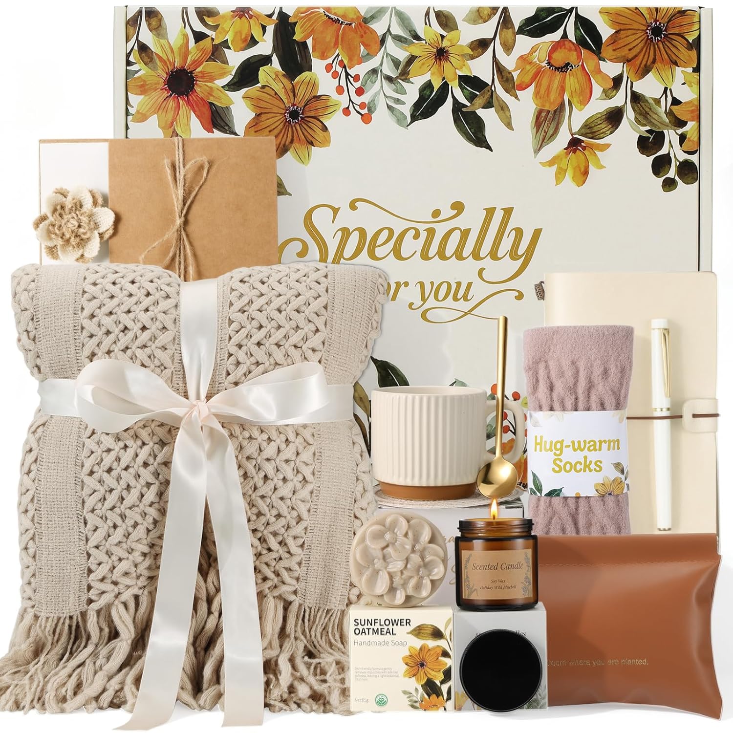 Regine Switzerland Self-Care Gift Basket - Thoughtful Birthday & Get Well Soon Care Package for Women