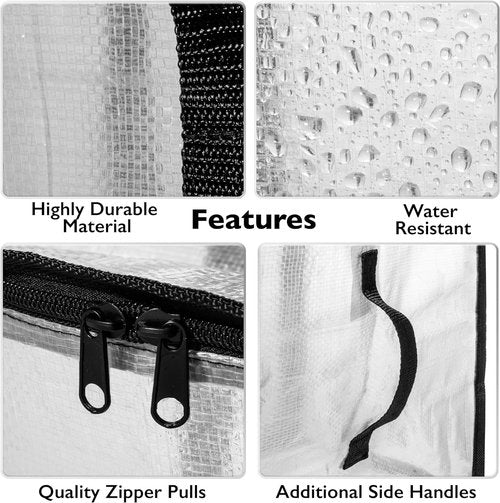 ClearSpace Heavy Duty Moving Bags - Large Storage Bags with Backpack Straps & Zippers | 4 Pack