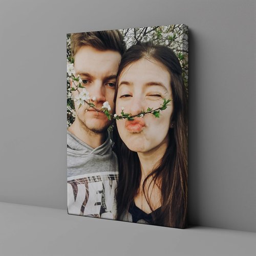 DIYKST Custom Canvas Prints - Personalized Photo Wall Art for Couples | Perfect Valentine's Day Gift (8" x 12" - 24" x 36")
