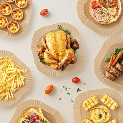 Air Fryer Liners | 8-Inch Non-Stick Disposable Sheets for Easy Cleanup | 100-Pack