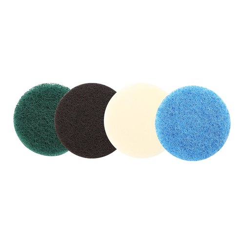 16pcs Power Scrubber Pad Set Compatible with Dremel Versa PC10 Ruby Horsepower Includes 4 Foam, 4 Kitchen, 4 Performance, 4 Microfibre Pads Electric Cleaning Tool Replacement Scouring Pads Accessories