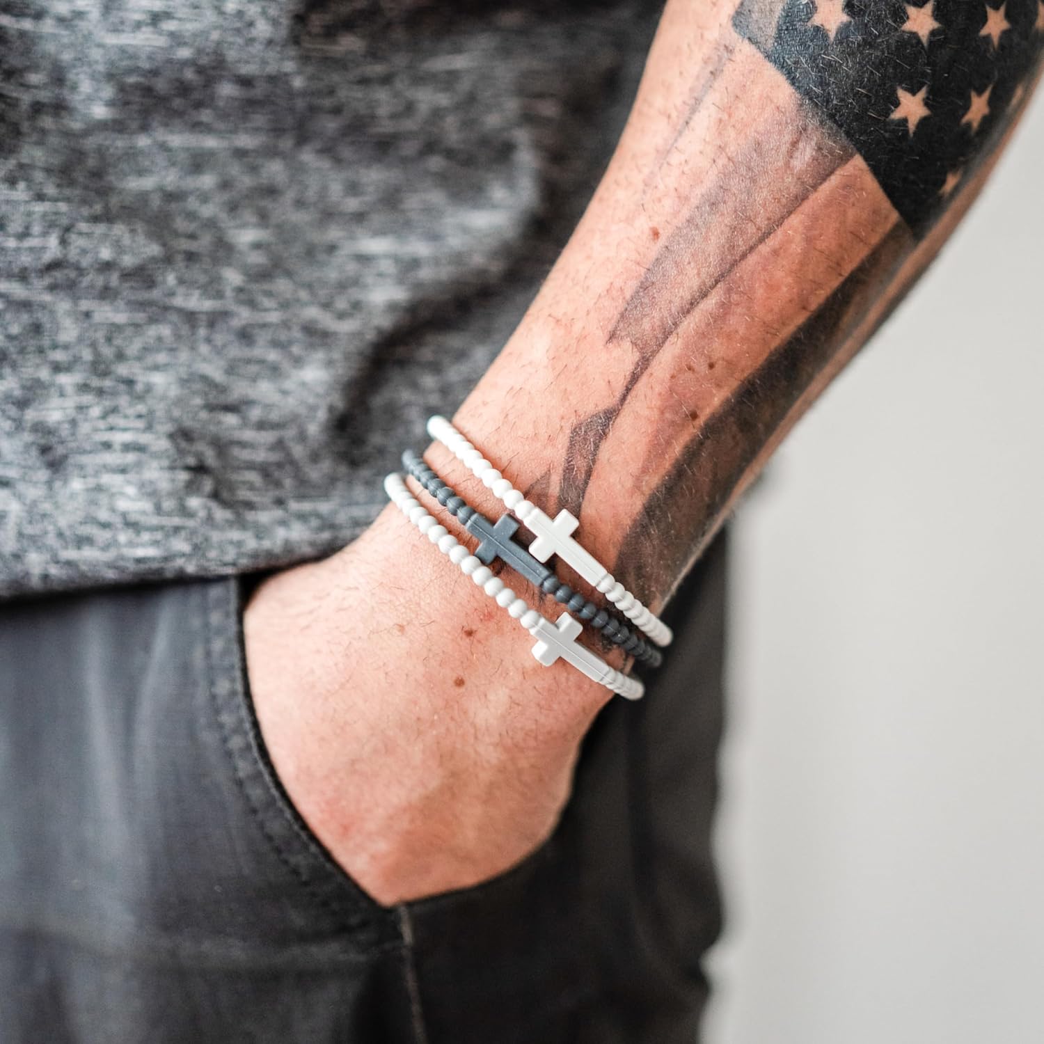 Ryan & Rose Jesus Bracelets - Stylish Cross Silicone Bracelet for Faithful Wear