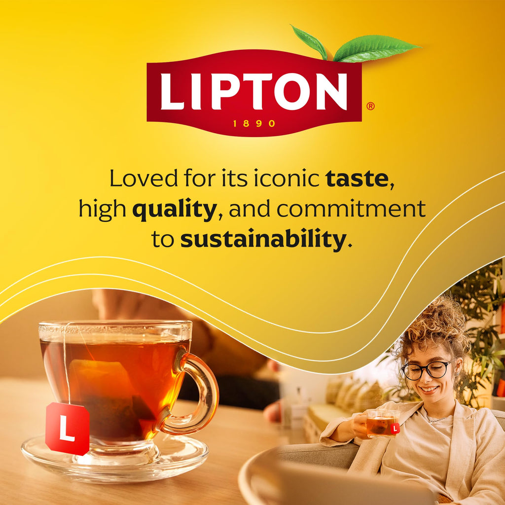 Lipton Golden Chamomile with Honey and Vanilla Tea Bags, Caffeine Free Tea, Herbal Tea, Individually Wrapped, 80 Total tea Bags (20ct - Pack of 4)