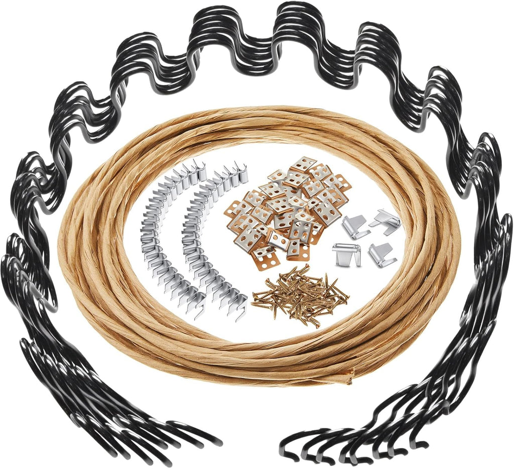 MorningRo 27'' Couch Upholstery Spring Repair Kit - 8 Heavy-Duty Springs & Accessories for Sagging Cushions