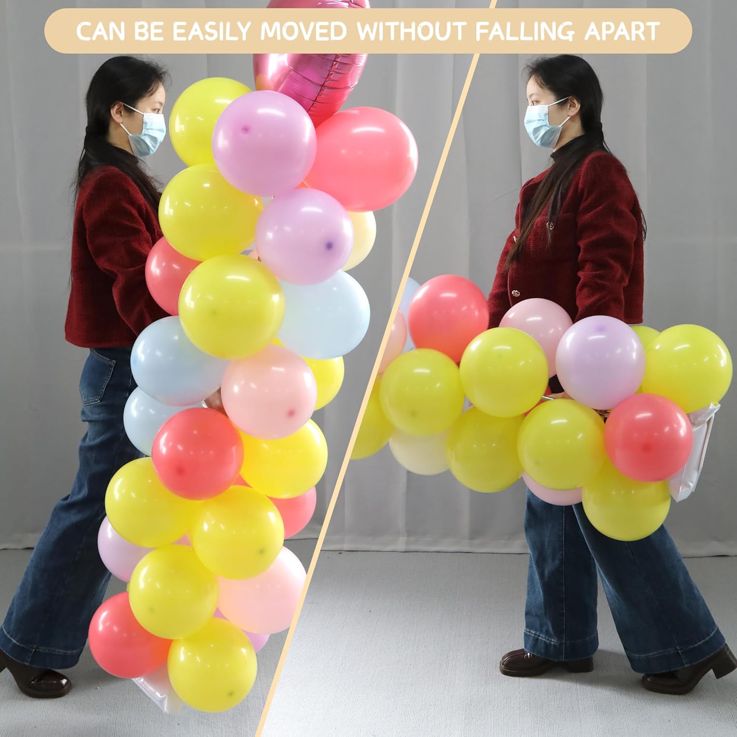 Skiennix Balloon Column Stand Kit - 7 Feet Adjustable Metal Tower for Graduation, Wedding & Party Decor