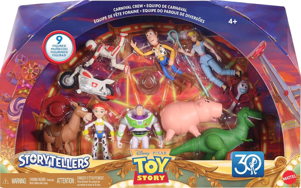 Mattel Toy Story Storytellers Figure Pack - 9 Figures & Vehicle Set | Woody, Buzz, Rex & More