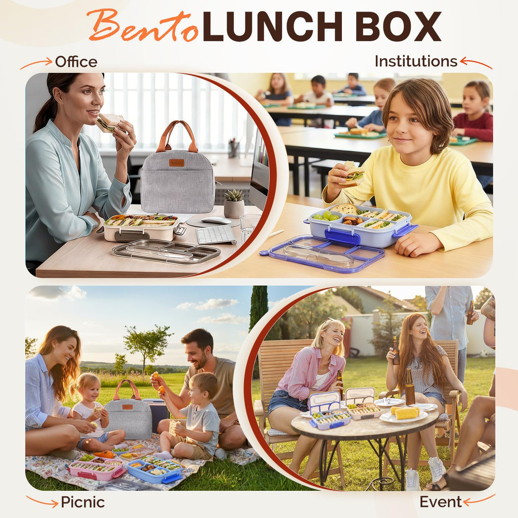 Bento Lunch Box Set Bento Box, 4-Compartment