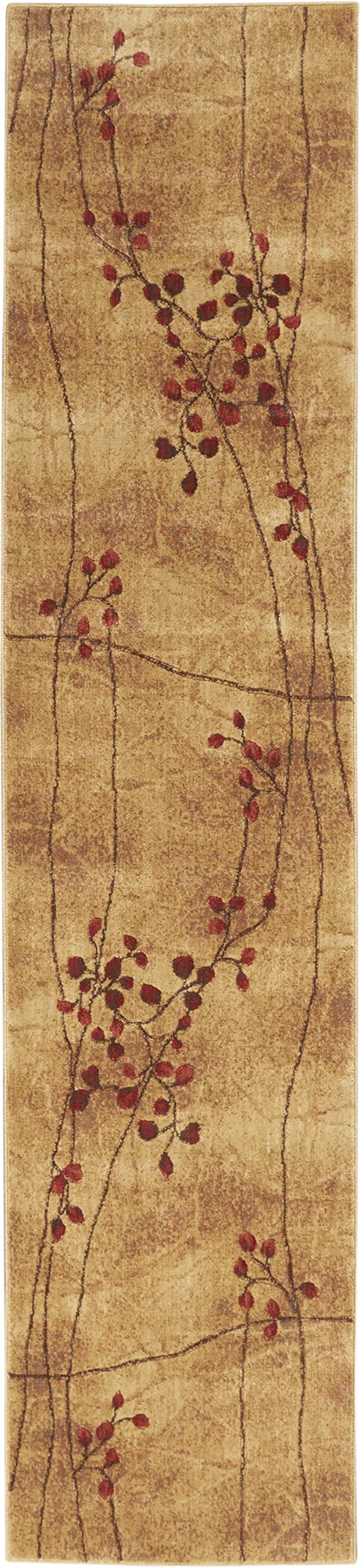 Nourison Home Somerset Latte 2'3" x 10' Area Rug - Easy Clean, Non Shedding, Bed Room, Living Room, Dining Room, Kitchen (10' Runner)