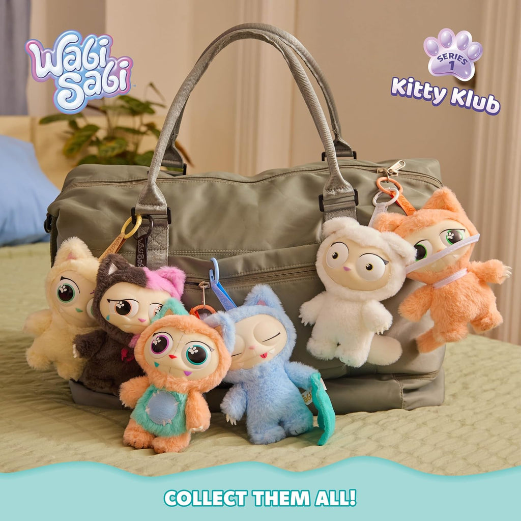 Relatable WabiSabi Kitty Club Blind Box - Soft Collectible Plush Keychain Figures for Kids & Teens