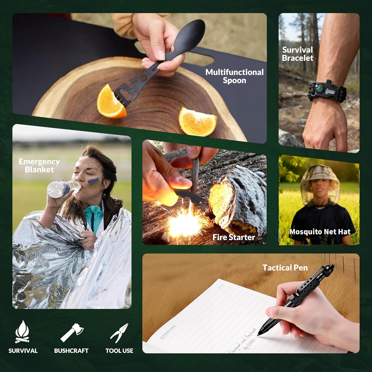 Survival Kit Advent Calendar - 24 Days of Essential Emergency Gear for Men | Perfect Xmas Gifts for Outdoor Enthusiasts