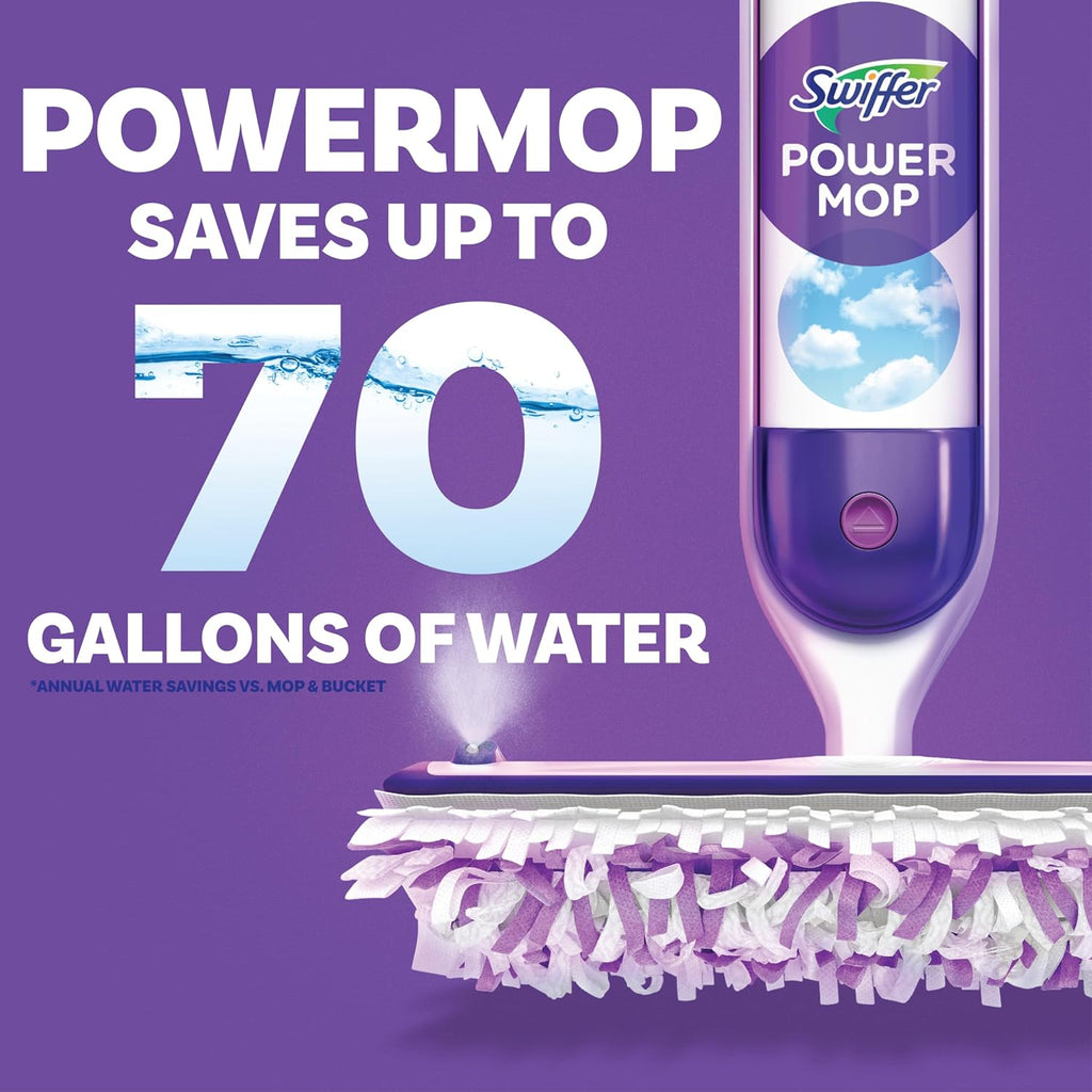 Swiffer PowerMop Floor Cleaner - Unstopables Fresh Scent Refills | 25.3 fl oz, 2 Pack