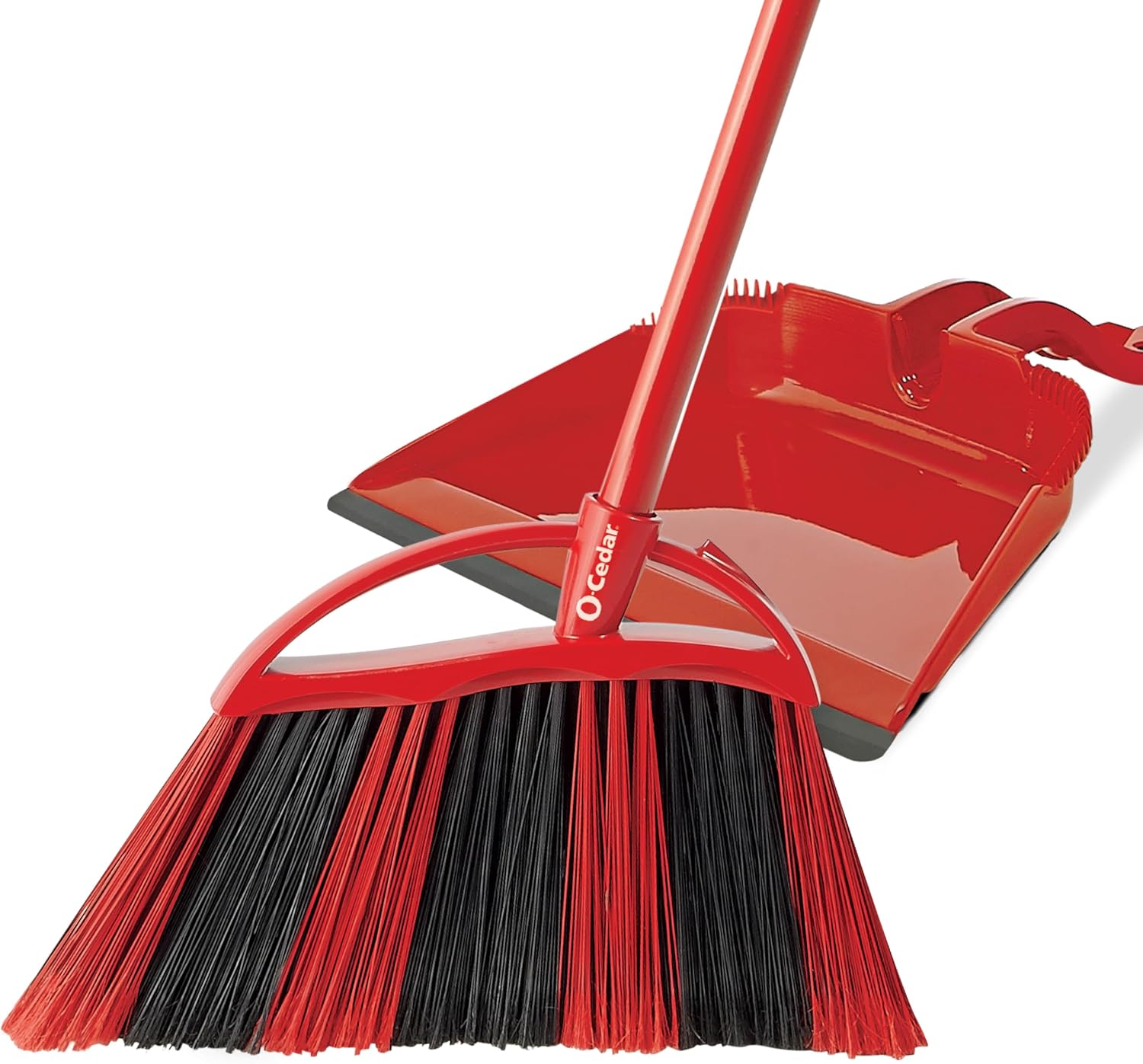 O-Cedar One Sweep Broom - Lightweight Cleaning Tool with Step-On Dustpan | Removes 99% of Dirt