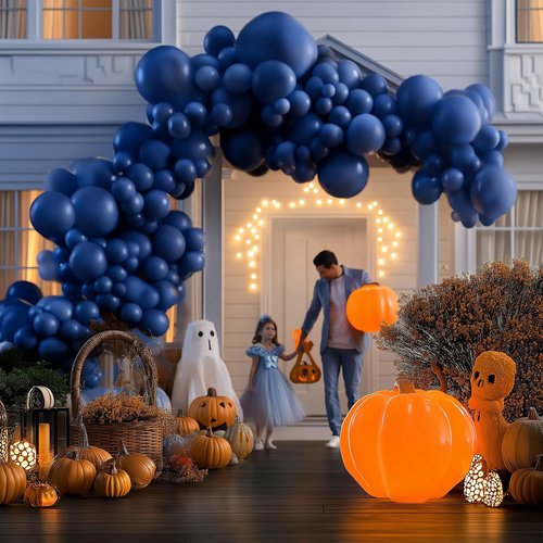 **Balloon Arch Kit by Navy Blue | 133-Piece Dark Blue Latex Balloon Set for Birthday, Wedding & Party Decor**