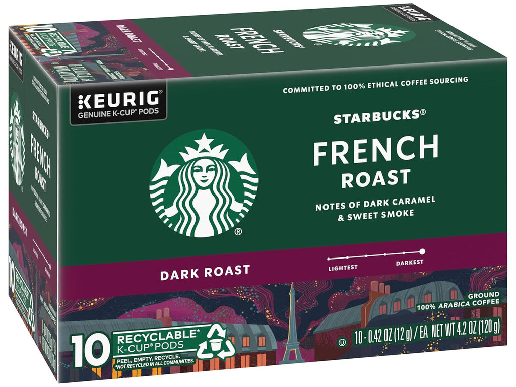 Starbucks Coffee K-Cup Pods - French Roast Dark Roast | 100% Arabica Coffee, 30 Pods Total