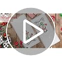 Christmas Hand Towels Set of 2 - Embroidered Snowman Design