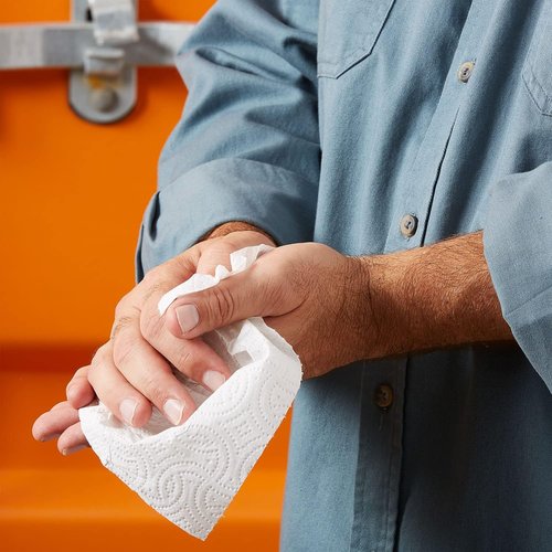 Choose-Your-Size Paper Towels - 2-Ply, White, 128 Sheets Per Roll, 15 Rolls Per Carton
