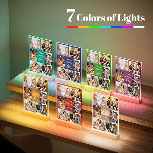 Jkolalin Custom Picture Frame - Personalized Night Light Photo Frame | Unique Birthday Gift for Friends