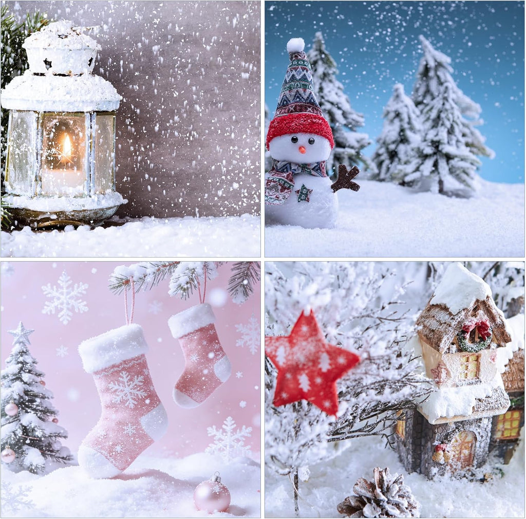 RGQSUN Christmas Fake Snow | 5.3oz Artificial Snow Powder for Holiday Crafts & Decorations