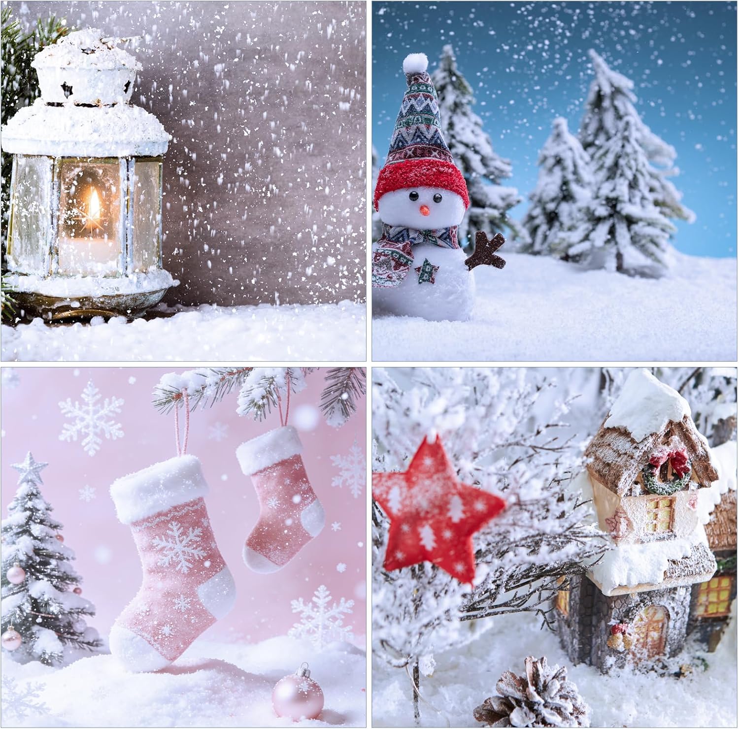 RGQSUN Christmas Fake Snow | 5.3oz Artificial Snow Powder for Holiday Crafts & Decorations