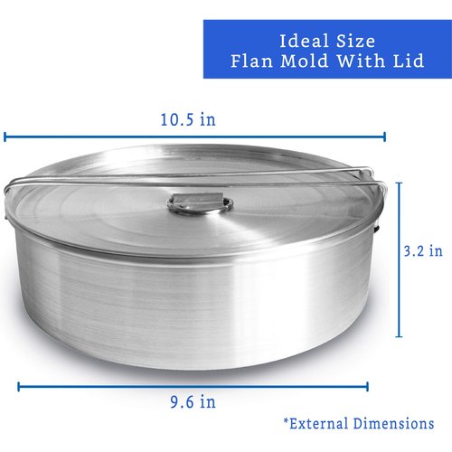 GLOBE ROCKET Flan Mold with Lid Large (8.2 x 3.2in) & Oversized XL (10.5 x 3.2 in)