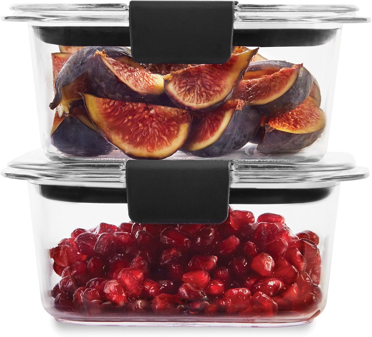 Rubbermaid Brilliance Food Storage Containers - Small 1.3 Cup Clear | 2-Pack for Freshness