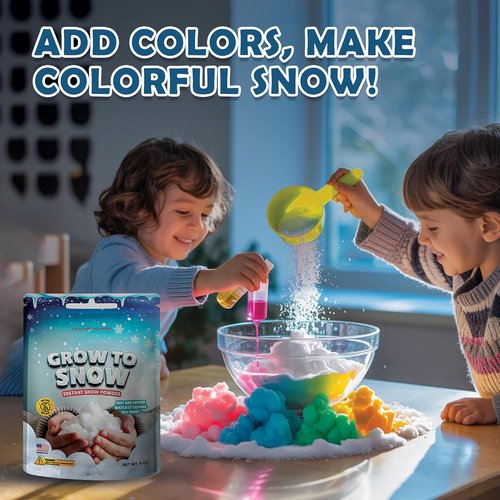 Grow to Snow Instant Snow Powder - Realistic Fake Snow for Sensory Play & Holiday Decor | 5 Gallons