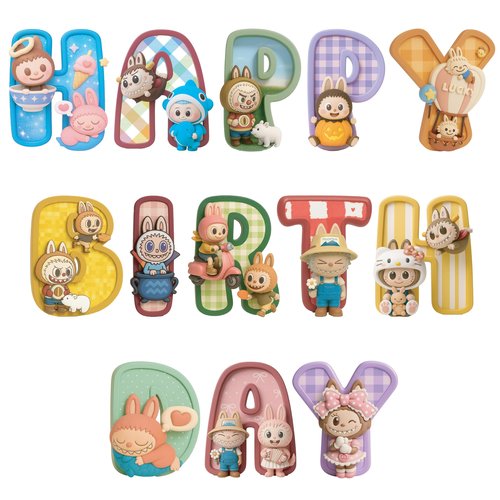 IndoTribe Pink Happy Birthday Banner - Pre-Strung,No DIY Cute Cartoon Theme Happy Birthday Sign Birthday Decorations for Girls Reusable Happy Bdy Backdrop for Women