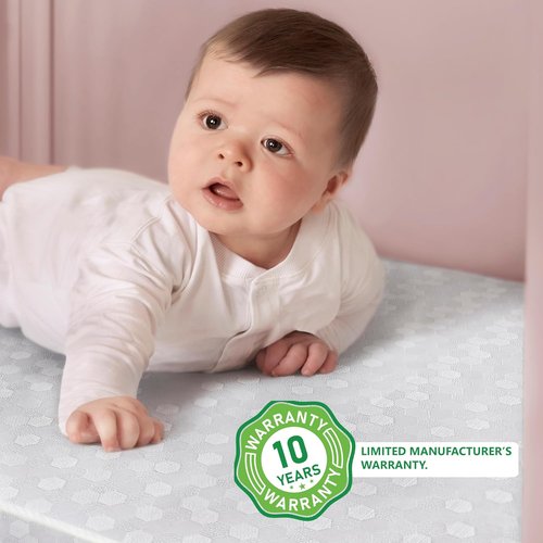 Dream On Me Baby Crib Mattress - Honeycomb Orthopedic Firm Fiber for Optimal Support | 5” Waterproof Cover