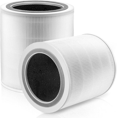 LEVOIT Core 400S Replacement Filter - 3-in-1 True HEPA & Activated Carbon - 2 Pack