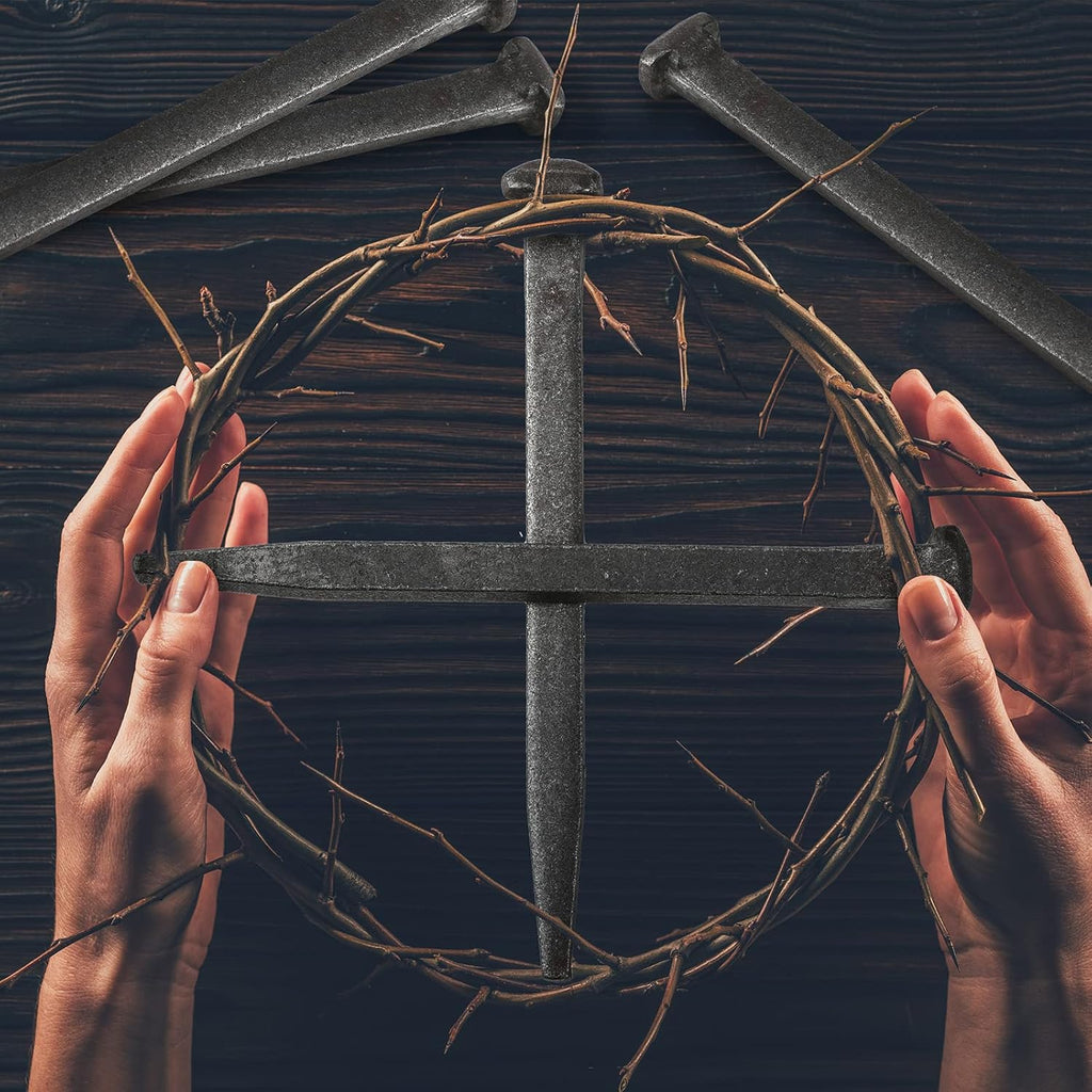 Sosation Crucifix Iron Nails - 6 Pcs Metal Steel Replicas for Jesus Christ's Crucifixion | 6 Inch