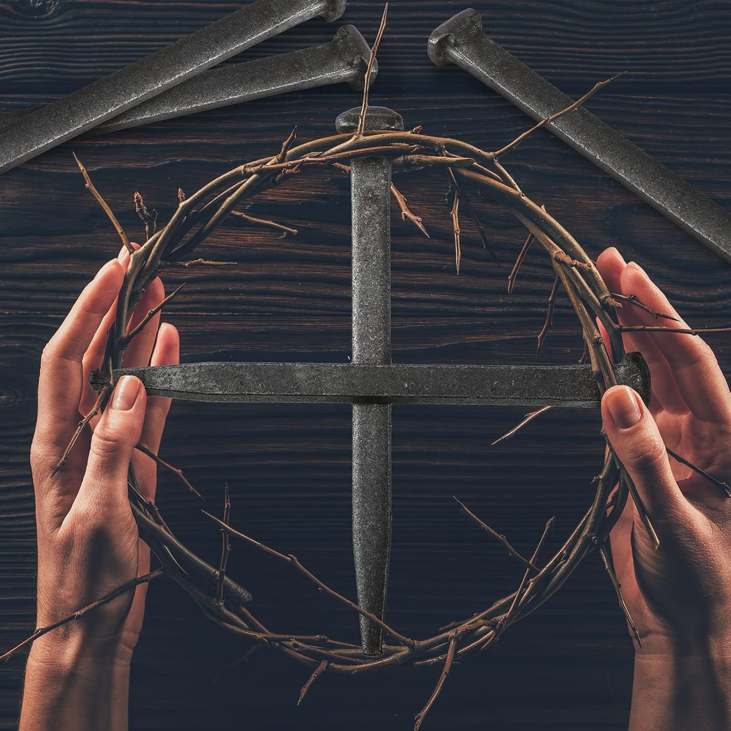 Sosation Crucifix Iron Nails - 6 Pcs Metal Steel Replicas for Jesus Christ's Crucifixion | 6 Inch