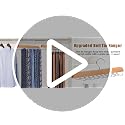 Wooden Tie and Belt Rack - 20 Folding Hook Organizer for Closet