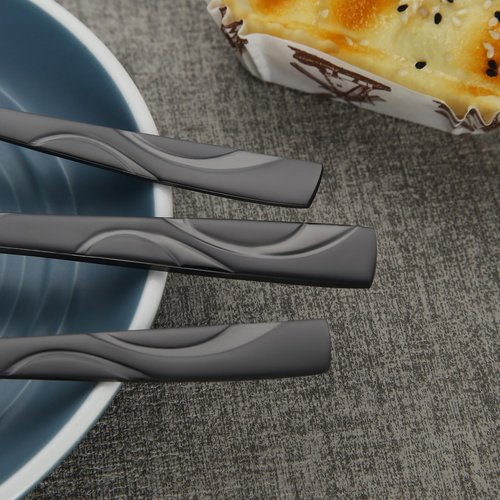 FONGDANLAITE 40-Piece Stainless Steel Flatware Set - Heavy Duty 430 Stainless Steel Cutlery Set, Include Knives, Forks, and Spoons for 8 People, Dishwasher Safe