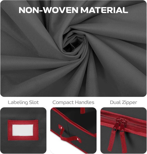 Christmas Wrapping Paper Organizer by [Brand Name] - Storage Bag with Straps & Pockets | Fits Up to 24 Rolls, Black