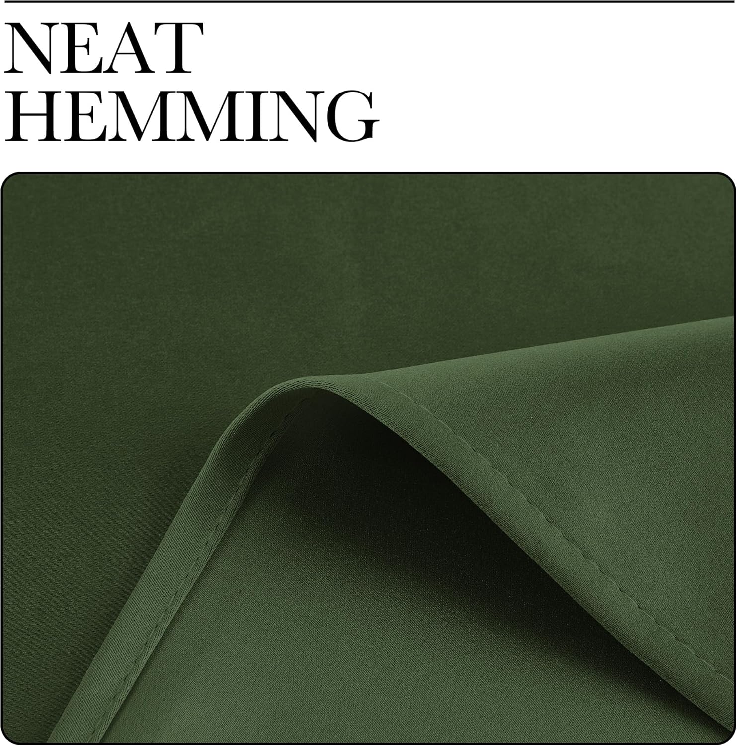 NICETOWN Dark Green Blackout Curtains - Noise Reducing Faux Silk Drapes, 42" x 63", 2 Panels for Small Windows