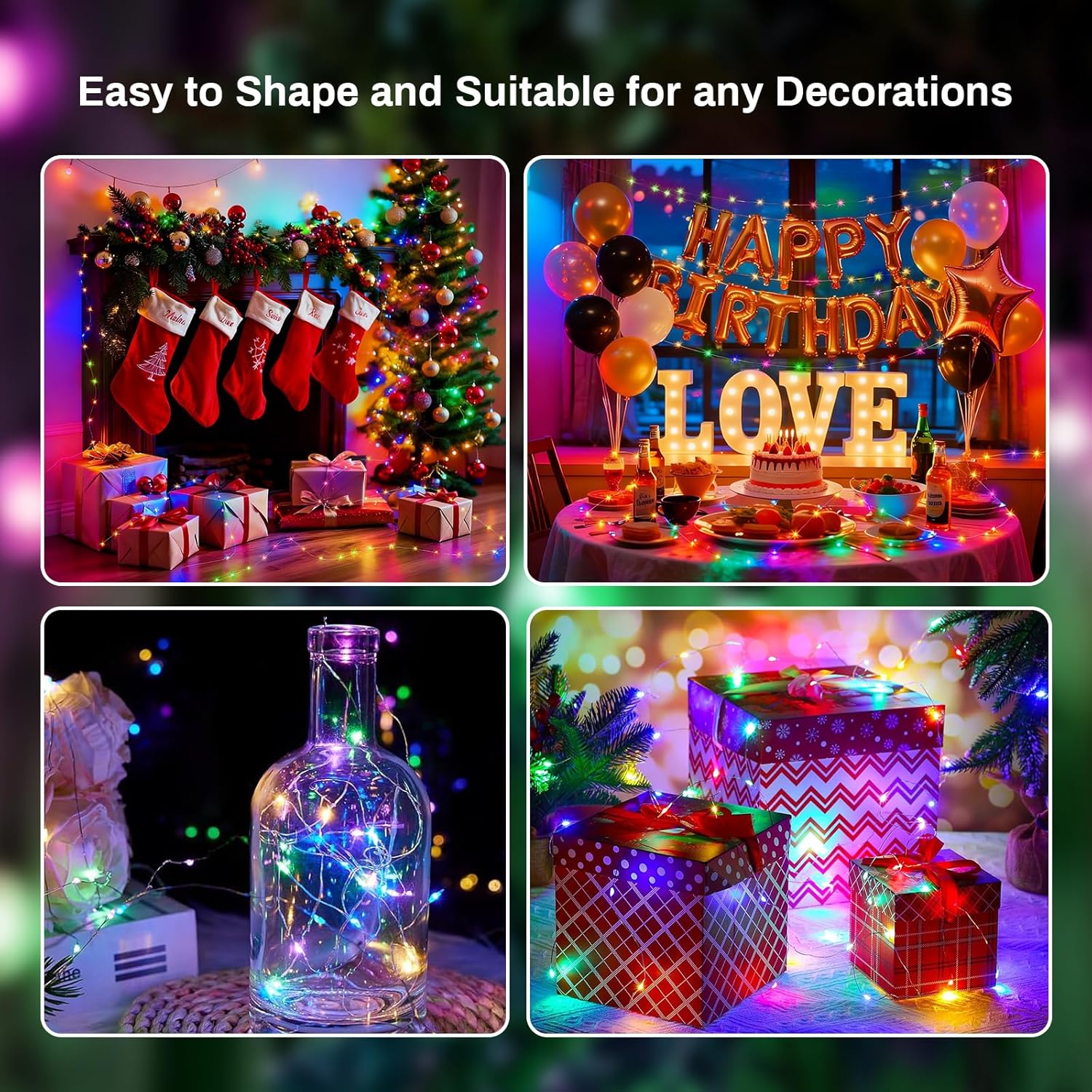 ZGWJ Fairy Lights - 12 Pack Battery Operated 7ft Mini LED String Lights | 3 Modes for DIY Decor