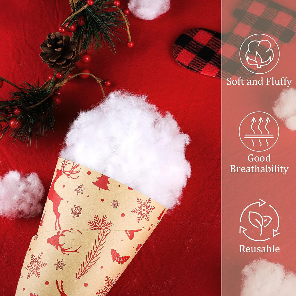 Ruisita Artificial Snow - 17.6 Ounces Fluffy Snow Fiber for Christmas Tree & Holiday Displays