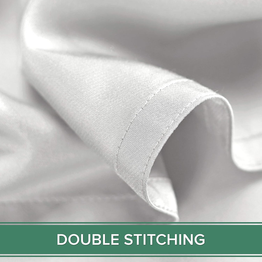 Pure Bamboo Queen Sheets - Luxuriously Soft 100% Organic Viscose Bed Set | Cooling & Durable (Queen, White)