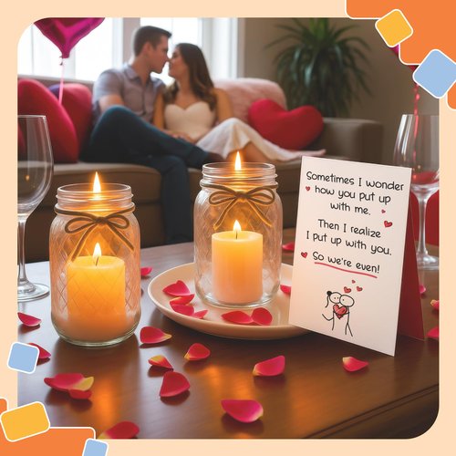NewEleven Valentines Day Gifts For Couple - Funny Birthday, Anni Gift For Couple, Husband, Wife - Romantic Valentine Gift For Girlfriend, Boyfriend - Greeting Card