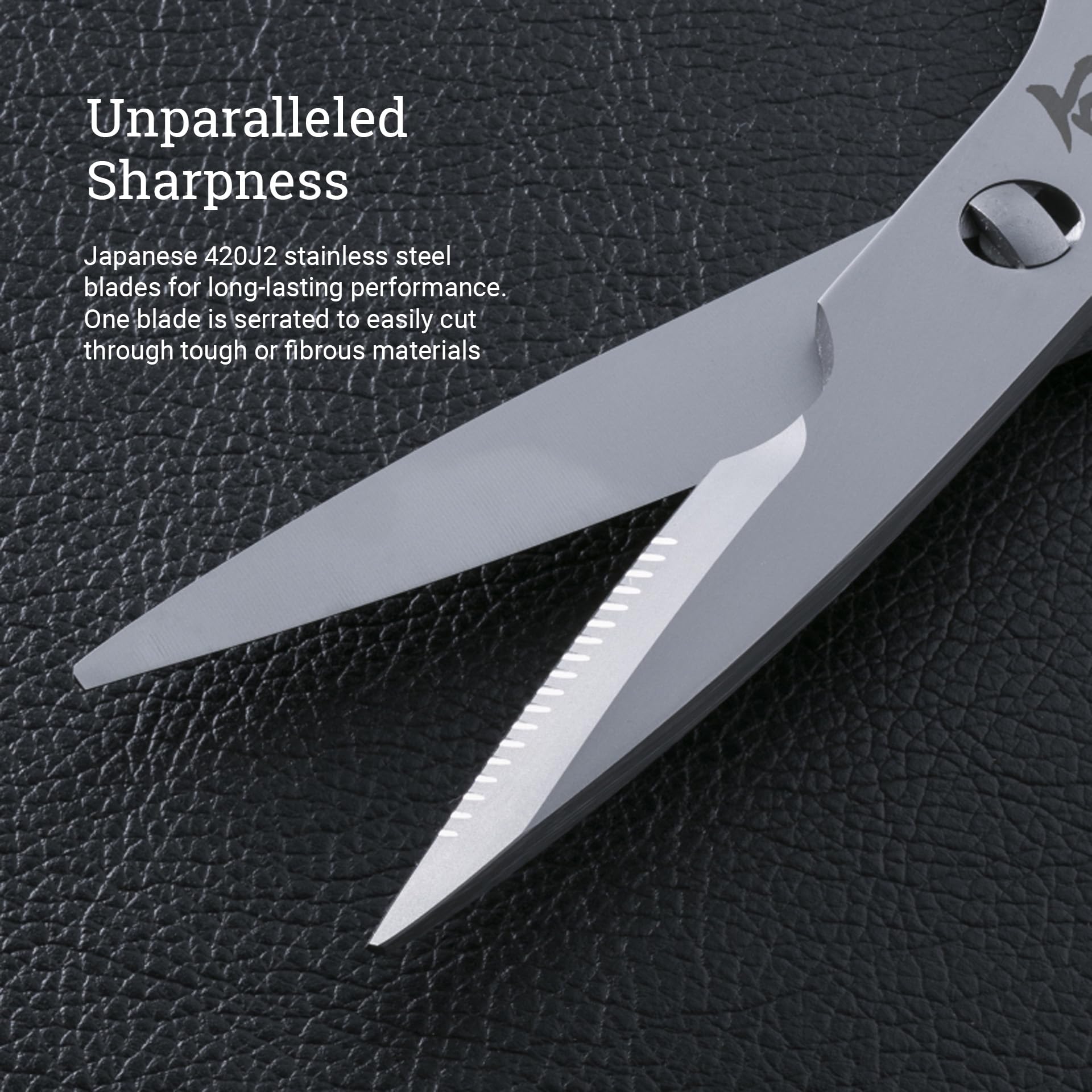 Shun Kitchen Shears, 22.6 cm, Heavy Duty Cooking Scissors, Durable 420J2 Stainless Steel, Detachable Blades for Easy Cleaning, Multi Purpose Kitchen Shears for Professional and Home Chefs