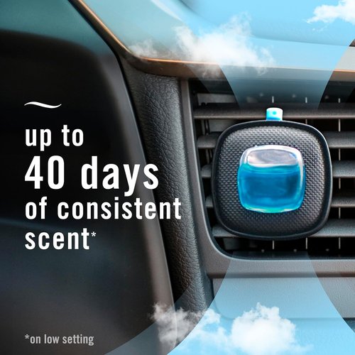 Febreze Car Air Freshener - Laundry Fresh Scent Vent Clip | Pack of 4, 0.07 oz Each