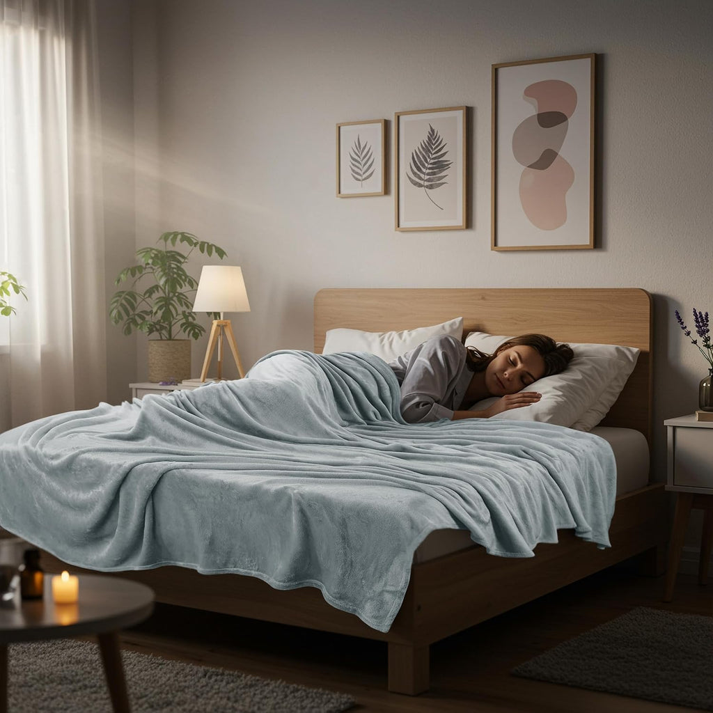 Utopia Bedding Fleece Blanket - Ultra Soft & Warm Queen Size (90x90 Inches) | Ash Grey Cozy All-Season Decor