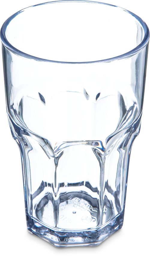 Carlisle FoodService Products Louis Clear Tumbler Tall Glass for Restaurants, Catering, Kitchens, Plastic, 10 Ounces, Clear, (Pack of 24)