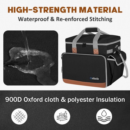 ORKELS Travel Carrying Case Compatible with Bartesian Premium Cocktail Machine, Insulated Cooler Bag for Bartesian Machine with Pockets for Cocktail Capsules, Menu and Other Accessories, Black, OR-15