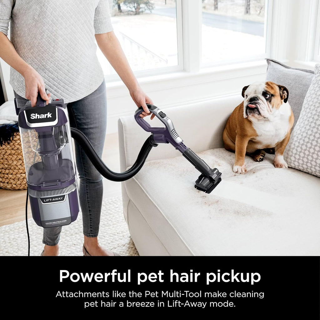 Shark LA701 Rotator Pet Lift-Away Vacuum - DuoClean PowerFins & Odor Neutralizer Technology, Purple (Renewed)